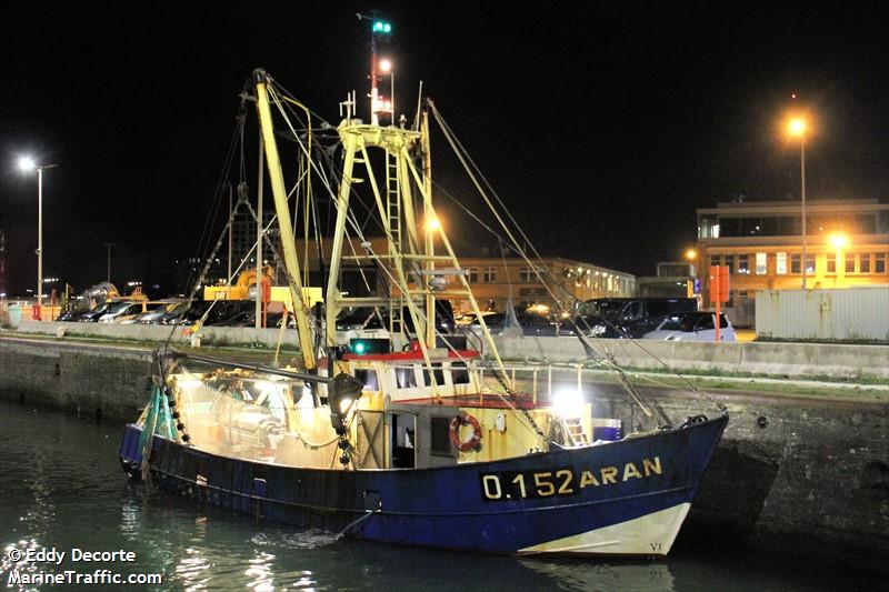 mfv o152 aran (Fishing vessel) - IMO , MMSI 205323000, Call Sign OPFV under the flag of Belgium