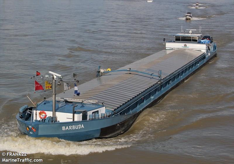 barbuda (Cargo ship) - IMO , MMSI 205377590, Call Sign OT3775 under the flag of Belgium