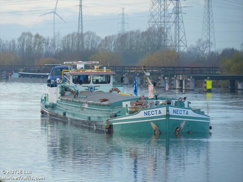 necta (Cargo ship) - IMO , MMSI 205433190, Call Sign OT4331 under the flag of Belgium