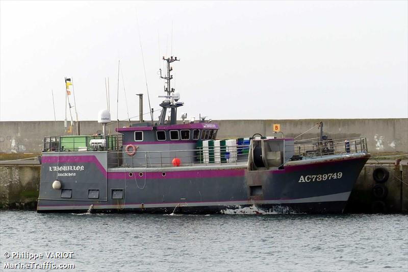 fv laiguillon (Fishing Vessel) - IMO , MMSI 227337000, Call Sign FVNK under the flag of France