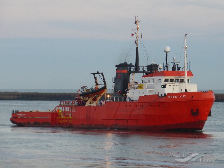 putford ajax (Offshore Tug/Supply Ship) - IMO 7501900, MMSI 232003328, Call Sign MLRD6 under the flag of United Kingdom (UK)