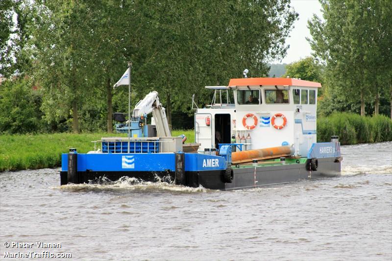 amer (Dredging or UW ops) - IMO , MMSI 244710445, Call Sign PC5953 under the flag of Netherlands