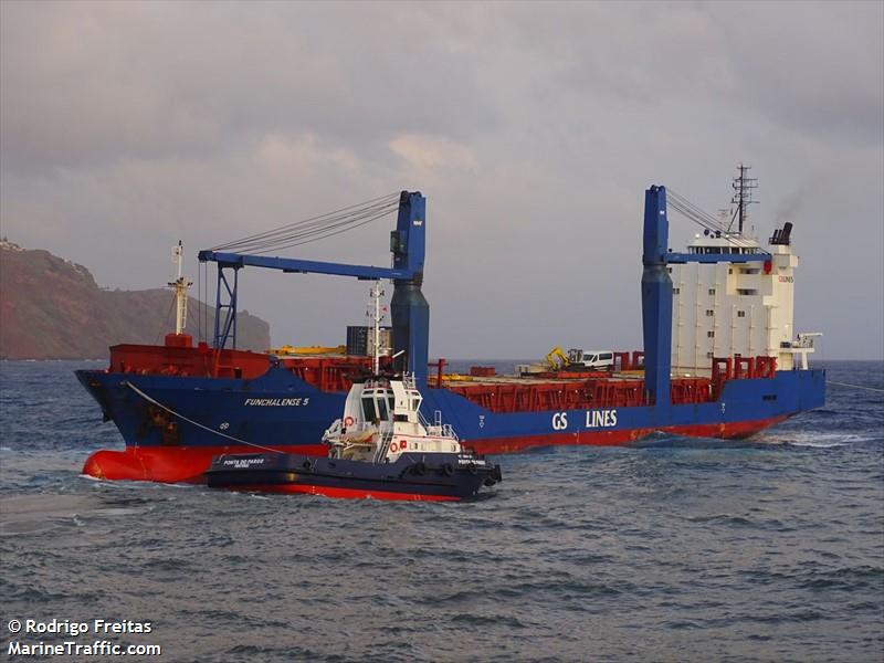 funchalense 5 (Container Ship) - IMO 9388390, MMSI 255804250, Call Sign CSKN under the flag of Madeira