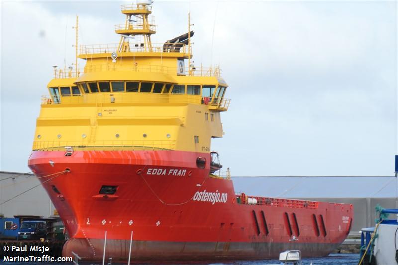 edda fram (Offshore Tug/Supply Ship) - IMO 9356995, MMSI 257270000, Call Sign LNVQ3 under the flag of Norway