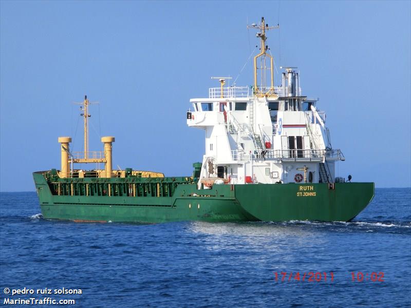 ruth (General Cargo Ship) - IMO 9021095, MMSI 304010085, Call Sign V2GX under the flag of Antigua & Barbuda