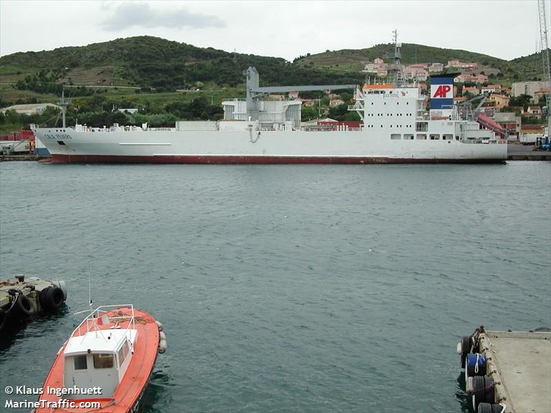 cala pevero (Refrigerated Cargo Ship) - IMO 8705670, MMSI 306335000, Call Sign PJBX under the flag of Curacao