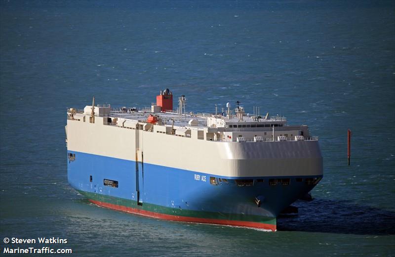ruby ace (Vehicles Carrier) - IMO 9476757, MMSI 319819000, Call Sign ZGAE6 under the flag of Cayman Islands