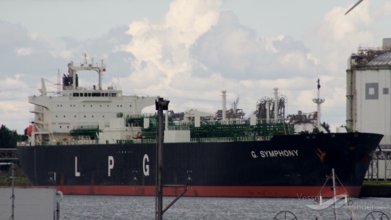 g. symphony (LPG Tanker) - IMO 9534614, MMSI 352255000, Call Sign 3FCJ9 under the flag of Panama