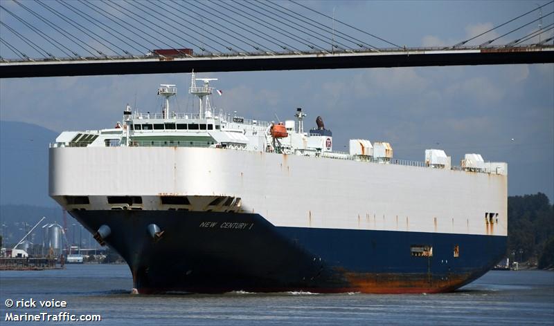 new century 1 (Vehicles Carrier) - IMO 9229398, MMSI 355234000, Call Sign H9LA under the flag of Panama