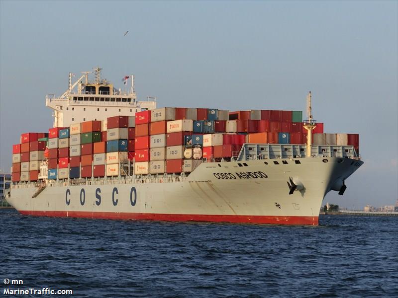 cosco ashdod (Container Ship) - IMO 9518335, MMSI 477463500, Call Sign VRMJ6 under the flag of Hong Kong