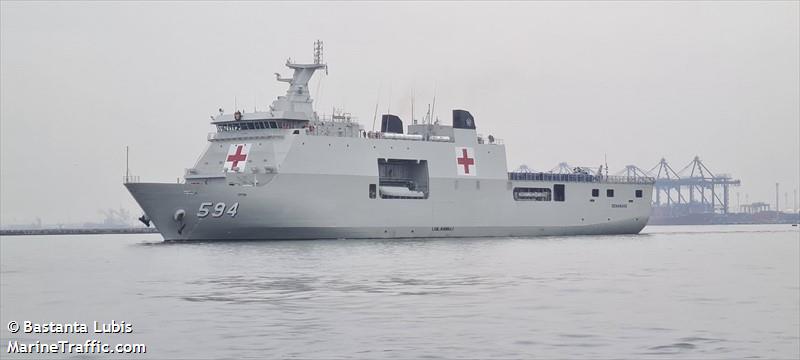 kri semarang - 594 (Hospital Vessel) - IMO 4735598, MMSI 525114043, Call Sign YCIK2 under the flag of Indonesia