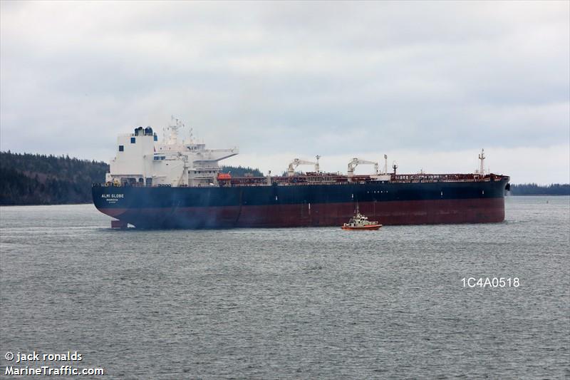 almi globe (Crude Oil Tanker) - IMO 9579511, MMSI 636015624, Call Sign D5BX2 under the flag of Liberia