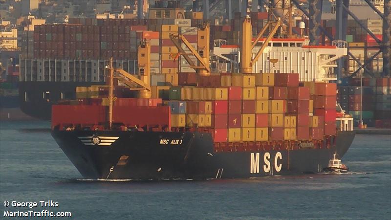 msc alix 3 (Container Ship) - IMO 9166651, MMSI 636016014, Call Sign A8CQ5 under the flag of Liberia