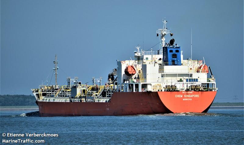 chem singapore (Chemical/Oil Products Tanker) - IMO 9705768, MMSI 636016364, Call Sign D5FU4 under the flag of Liberia