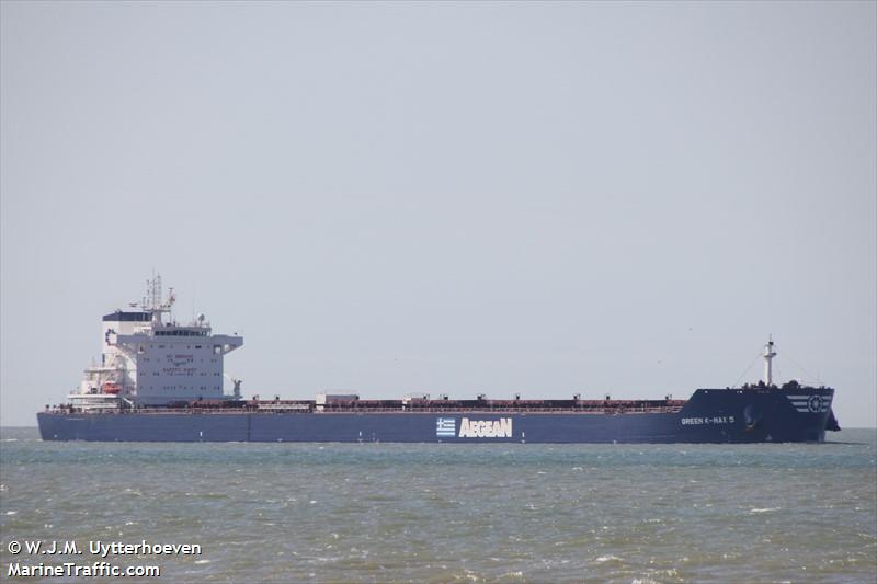green k-max 5 (Bulk Carrier) - IMO 9862619, MMSI 636018870, Call Sign D5RT7 under the flag of Liberia