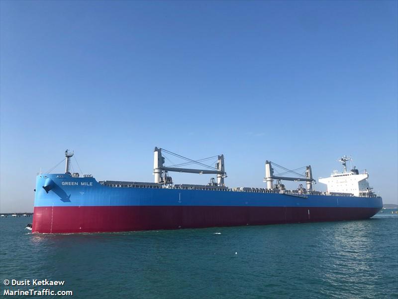 green mile (Bulk Carrier) - IMO 9928035, MMSI 352898705, Call Sign 3E2003 under the flag of Panama