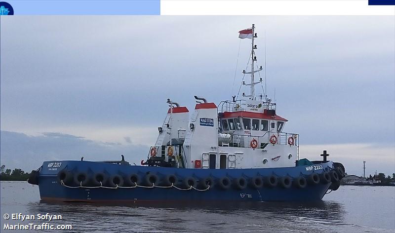 mbp 2203 (Tug) - IMO 9953614, MMSI 525301820, Call Sign YDC6141 under the flag of Indonesia