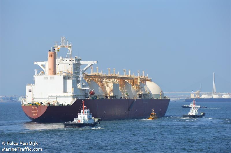 doha (LNG Tanker) - IMO 9085637, MMSI 538009745, Call Sign V7A5110 under the flag of Marshall Islands