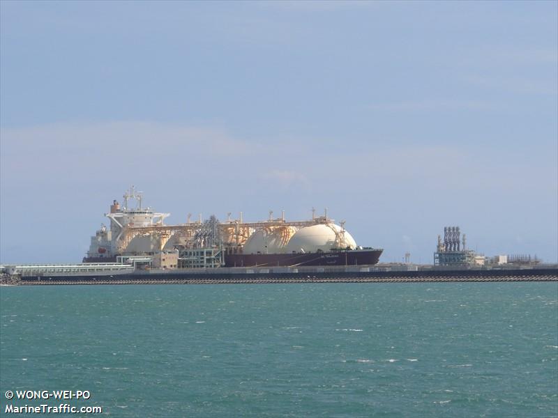 al wajbah (LNG Tanker) - IMO 9085625, MMSI 538009769, Call Sign V7A5141 under the flag of Marshall Islands