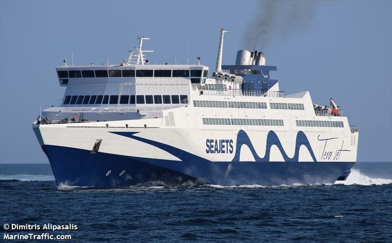 tera jet (Passenger/Ro-Ro Cargo Ship) - IMO 9179660, MMSI 212260000, Call Sign 5BBY4 under the flag of Cyprus