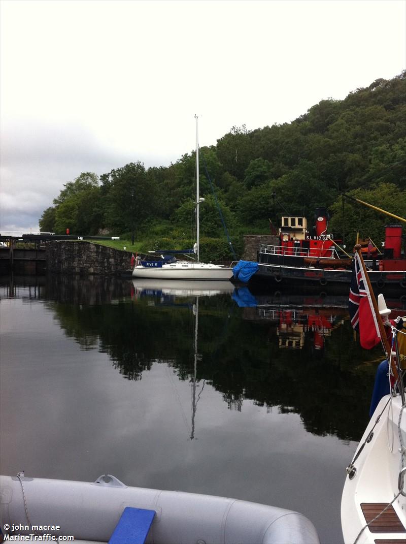 five k (Sailing vessel) - IMO , MMSI 235112853, Call Sign MPV6K under the flag of United Kingdom (UK)