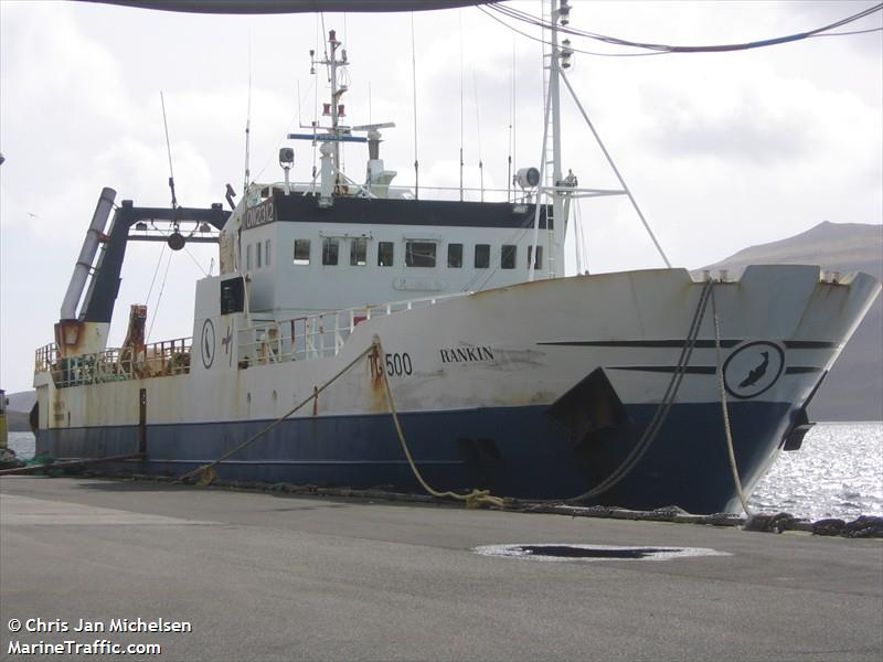 rankin (Fishing Vessel) - IMO 8218586, MMSI 231129000, Call Sign OW2312 under the flag of Faeroe Islands