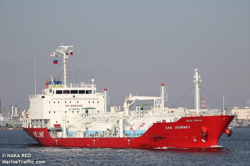 gas journey (LPG Tanker) - IMO 9925459, MMSI 352898732, Call Sign 3E2025 under the flag of Panama