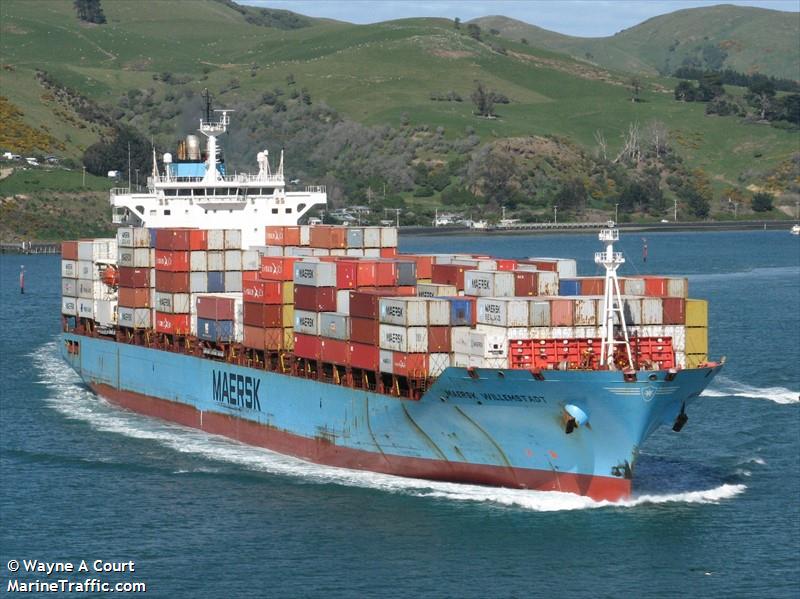 maersk willemstadt (Container Ship) - IMO 9362401, MMSI 563148200, Call Sign 9V7729 under the flag of Singapore