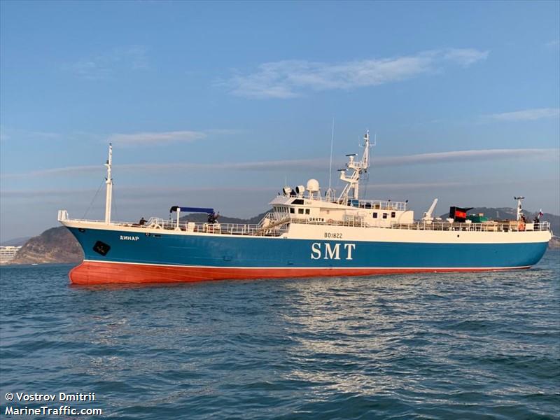 dinar (Fishing Vessel) - IMO 9047922, MMSI 273211530, Call Sign UBRT8 under the flag of Russia