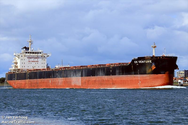 ck venture (Bulk Carrier) - IMO 9592068, MMSI 563146700, Call Sign 9V9527 under the flag of Singapore