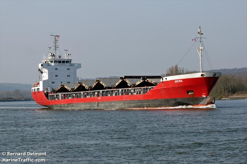 arina (General Cargo Ship) - IMO 8806163, MMSI 210682000, Call Sign 5BME3 under the flag of Cyprus