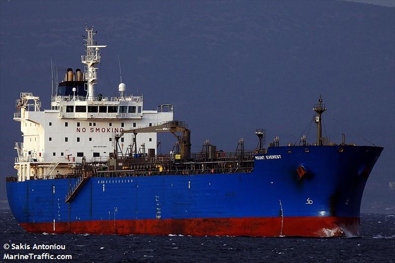 mount everest (Chemical/Oil Products Tanker) - IMO 9470985, MMSI 255801290, Call Sign A8UM7 under the flag of Madeira
