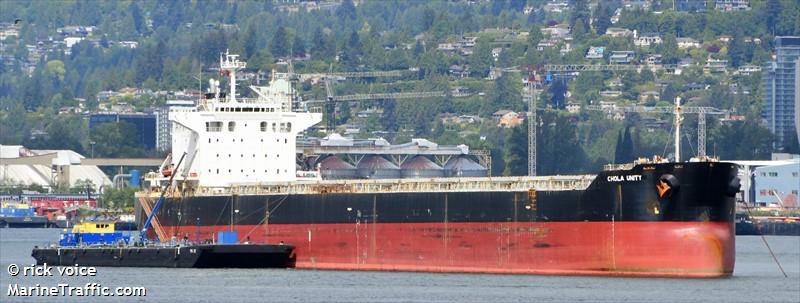 chola unity (Bulk Carrier) - IMO 9425667, MMSI 563149600, Call Sign 9V7794 under the flag of Singapore