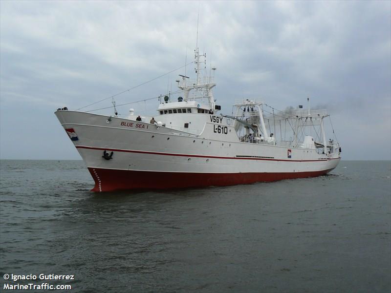 blue sea 1 (Fishing Vessel) - IMO 7388358, MMSI 659036000, Call Sign V5GY under the flag of Namibia