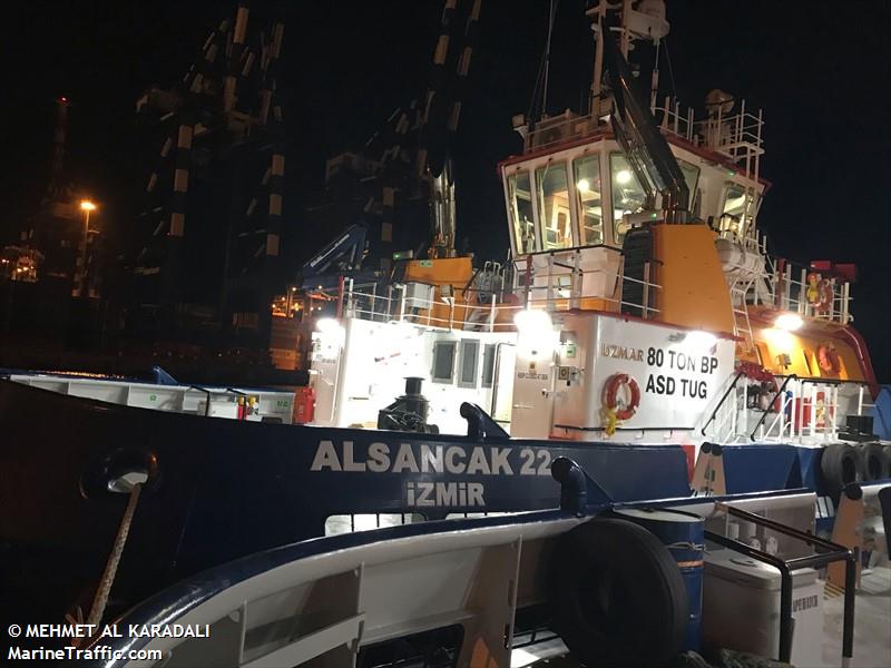 alsancak 22 (Tug) - IMO 9825257, MMSI 271049254, Call Sign TCA6537 under the flag of Turkey