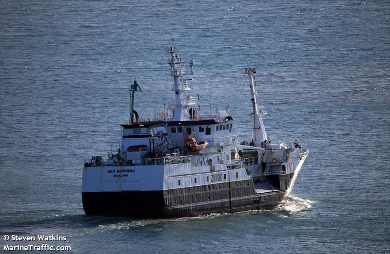 san aspiring (Fishing Vessel) - IMO 9226528, MMSI 512027000, Call Sign ZMGO under the flag of New Zealand