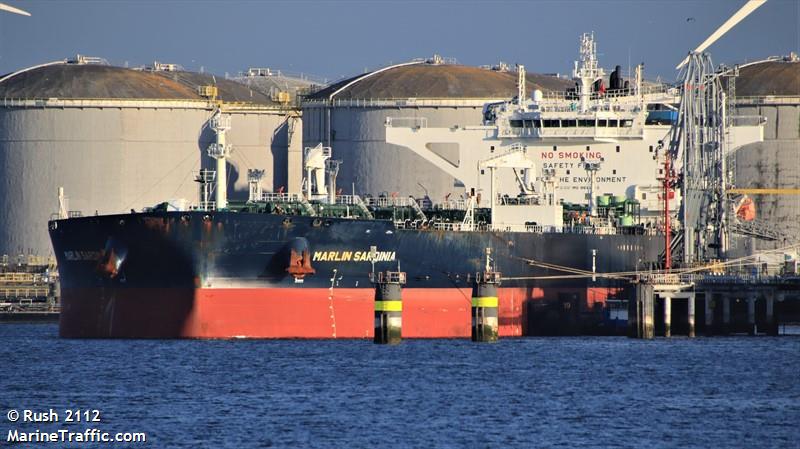 marlin sardinia (Crude Oil Tanker) - IMO 9835862, MMSI 538009739, Call Sign V7A5103 under the flag of Marshall Islands