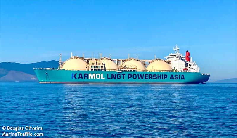 karmol lngt asia (LNG Tanker) - IMO 8608705, MMSI 636019500, Call Sign D5UU7 under the flag of Liberia