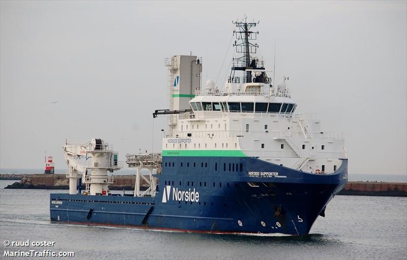 norside supporter (Offshore Support Vessel) - IMO 9671632, MMSI 258020000, Call Sign LAQA8 under the flag of Norway