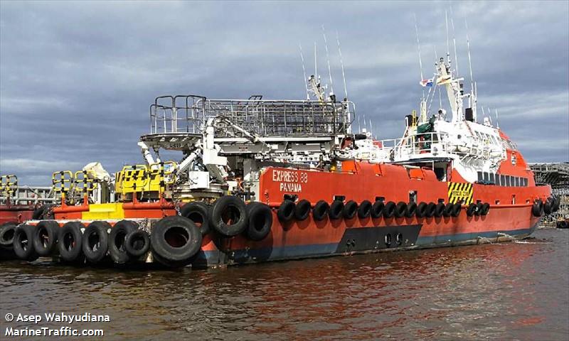 express 88 (Offshore Tug/Supply Ship) - IMO 9761786, MMSI 352215000, Call Sign HP5672 under the flag of Panama