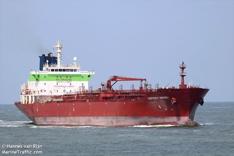 easterly osprey (Chemical/Oil Products Tanker) - IMO 9396024, MMSI 538009895, Call Sign V7A5308 under the flag of Marshall Islands
