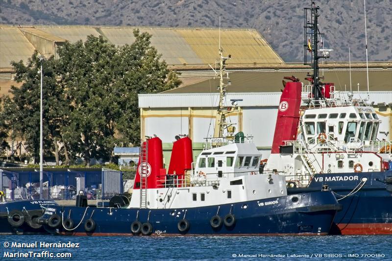 vb sirios (Tug) - IMO 7700180, MMSI 225995149, Call Sign EAKI under the flag of Spain