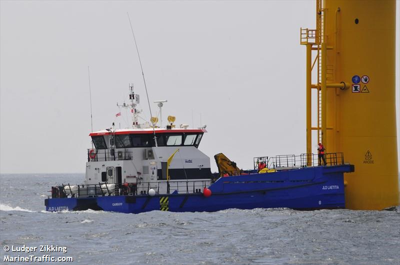 jld laetitia (Offshore Tug/Supply Ship) - IMO 9766683, MMSI 232040955, Call Sign MLCC4 under the flag of United Kingdom (UK)