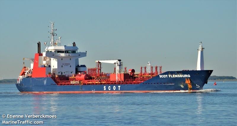 scot flensburg (Chemical/Oil Products Tanker) - IMO 9365269, MMSI 538009892, Call Sign V7A5305 under the flag of Marshall Islands