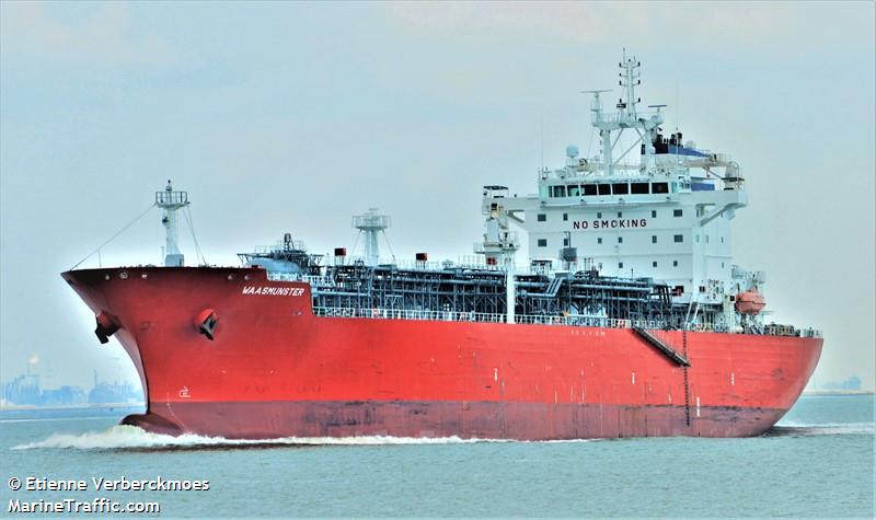 waasmunster (LPG Tanker) - IMO 9659103, MMSI 205655000, Call Sign ONHS under the flag of Belgium