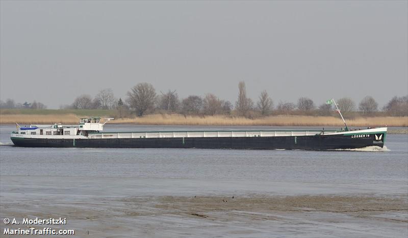 luessen 14 (Cargo ship) - IMO , MMSI 211467560, Call Sign DB6417 under the flag of Germany