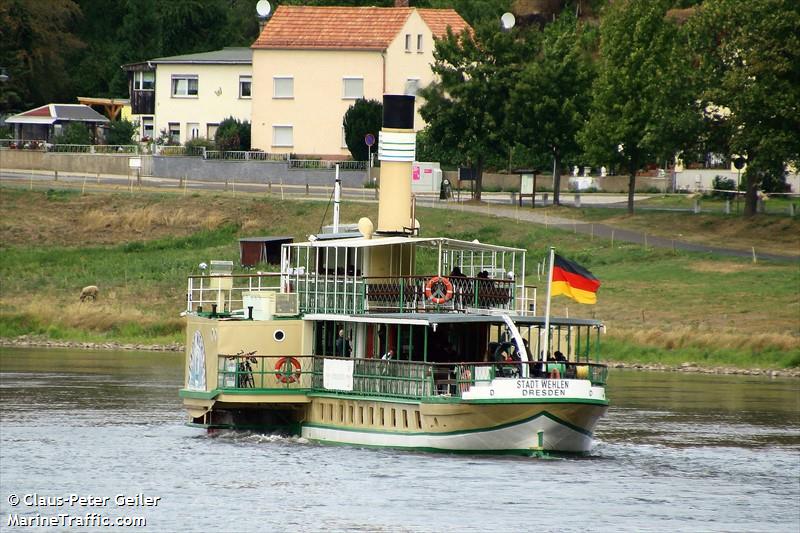 stadt wehlen (Passenger ship) - IMO , MMSI 211512450, Call Sign DC 6118 under the flag of Germany