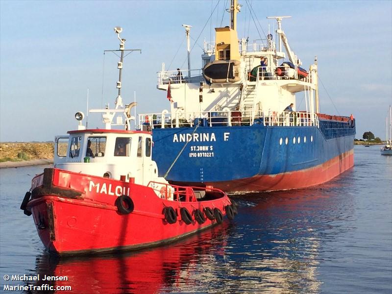 malou (Towing vessel) - IMO , MMSI 219007366, Call Sign OXRI under the flag of Denmark