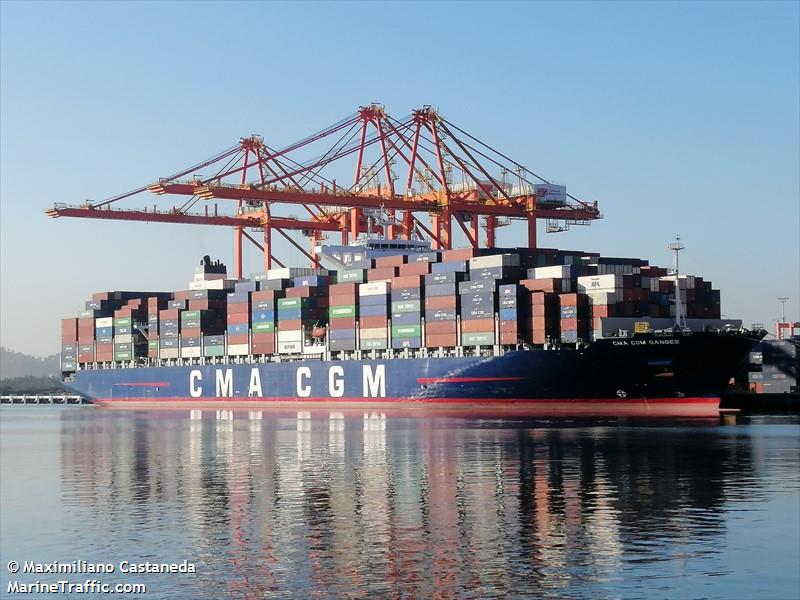 cma cgm ganges (Container Ship) - IMO 9718117, MMSI 219024344, Call Sign OXZO2 under the flag of Denmark