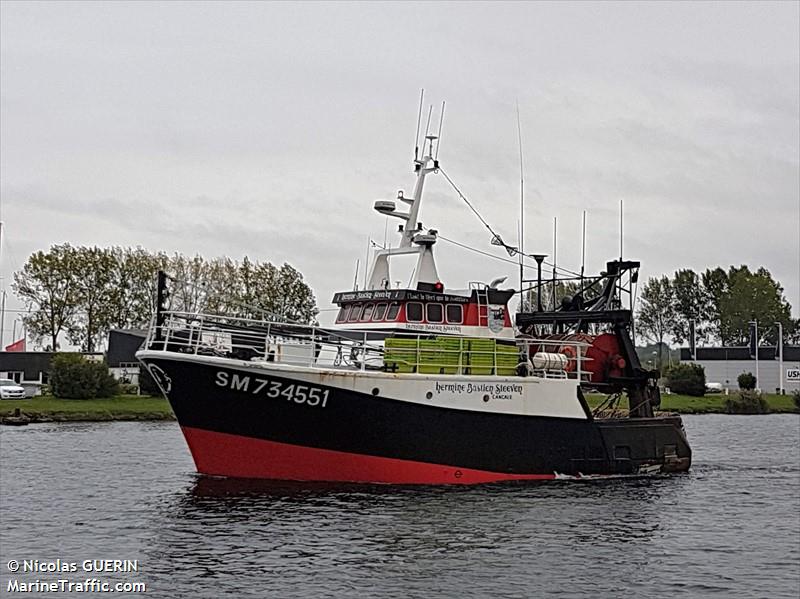 fv hermine bastien (Fishing vessel) - IMO , MMSI 228157800, Call Sign FI 6093 under the flag of France